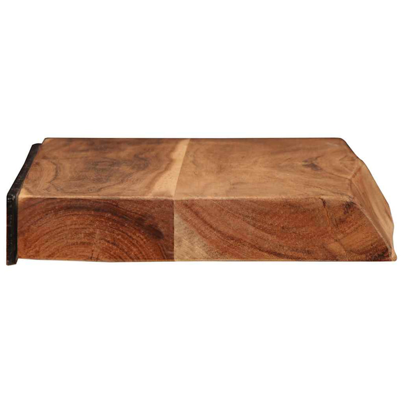 vidaXL 2 darab tömör akácfa fali polc 60x20x3,5 cm