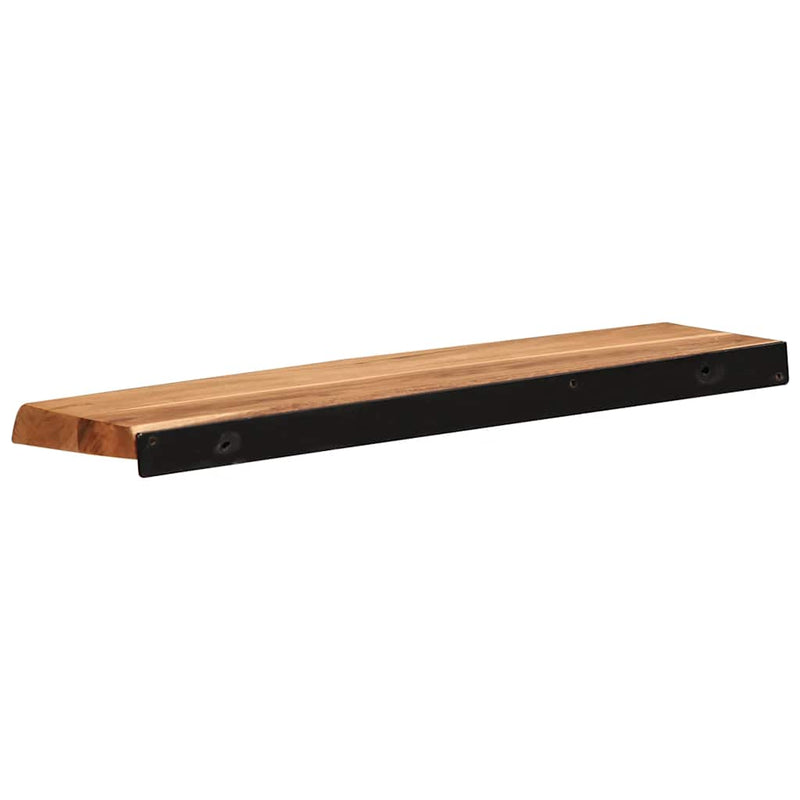 vidaXL 2 darab tömör akácfa fali polc 60x20x3,5 cm