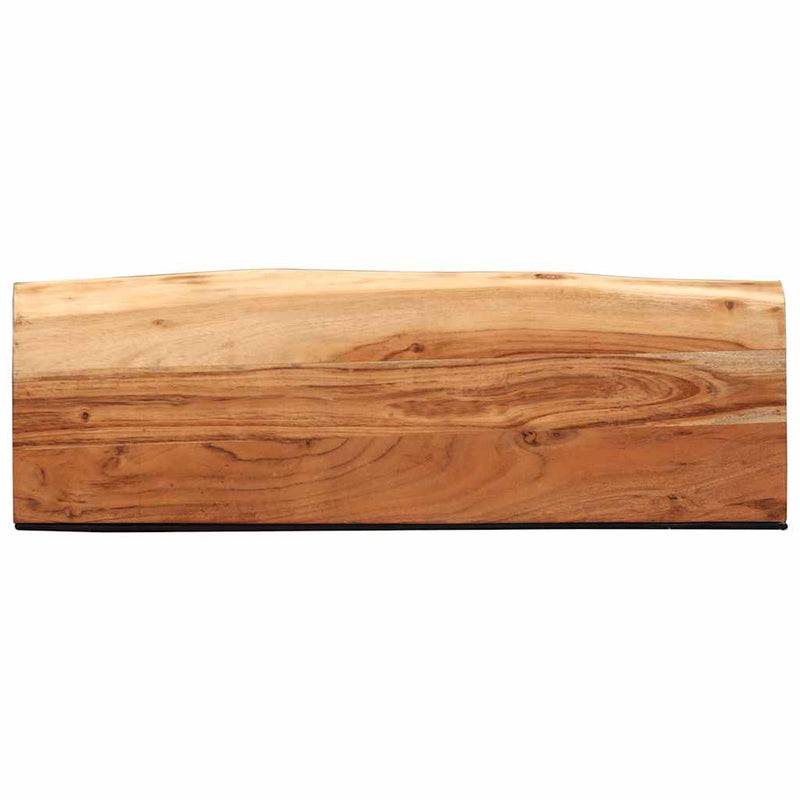 vidaXL 2 darab tömör akácfa fali polc 60x20x3,5 cm