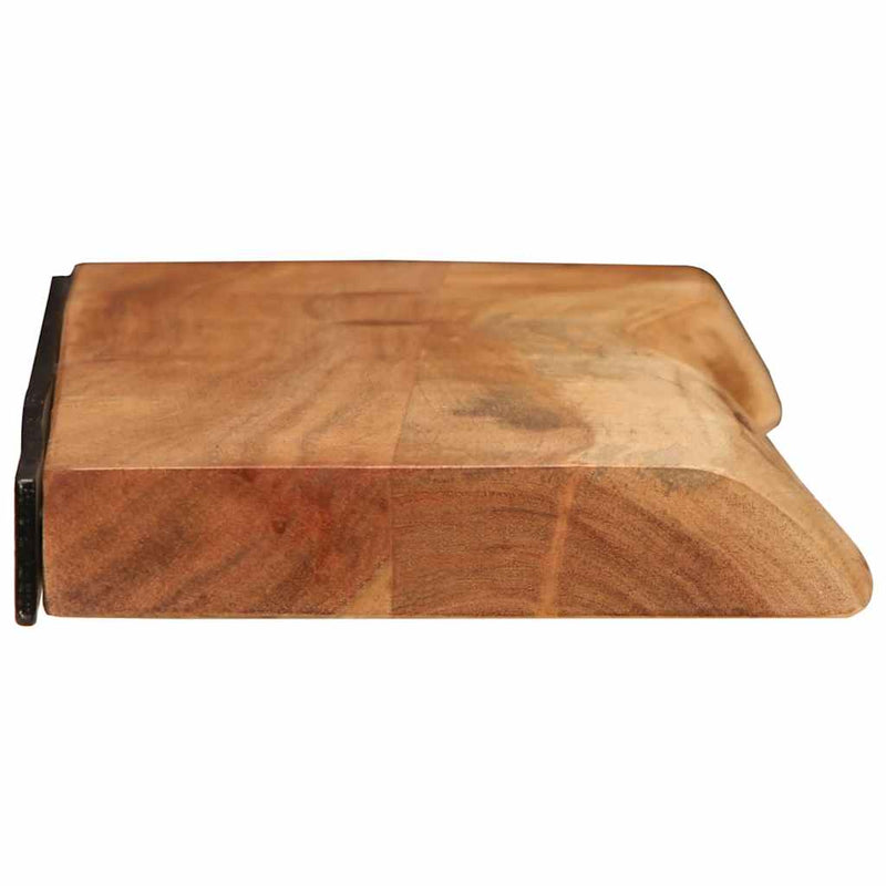 vidaXL 2 darab tömör akácfa fali polc 80x20x3,5 cm