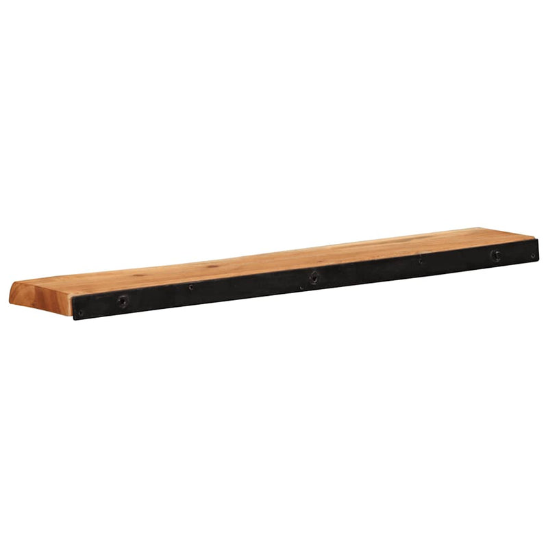 vidaXL 2 darab tömör akácfa fali polc 80x20x3,5 cm