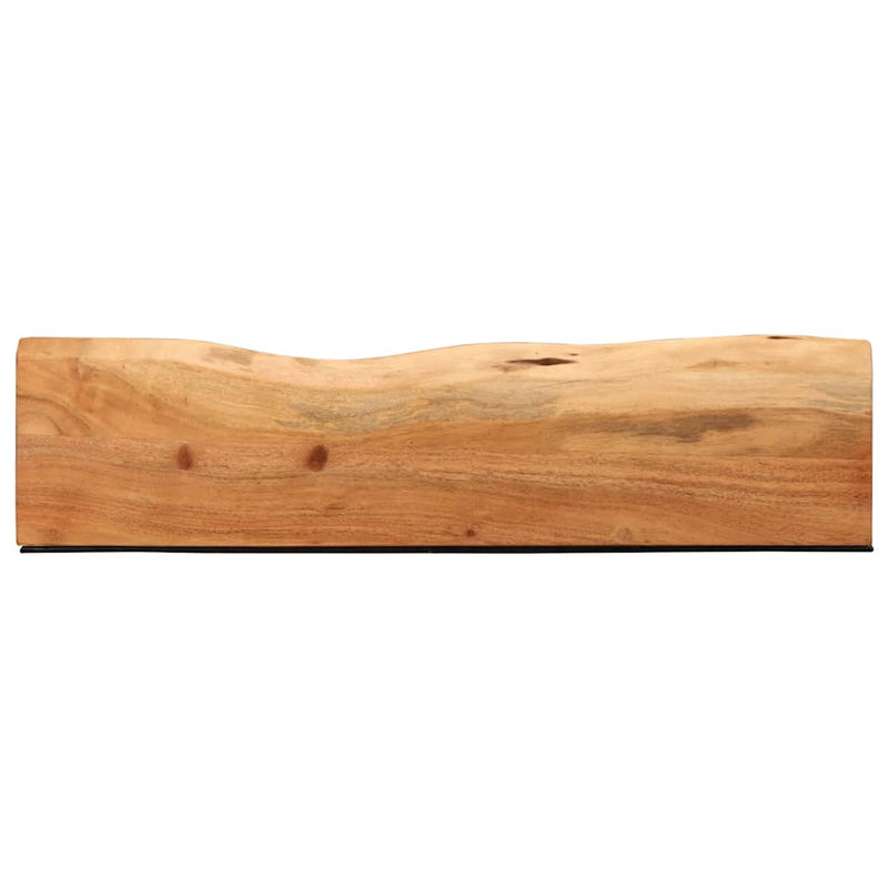 vidaXL 2 darab tömör akácfa fali polc 80x20x3,5 cm