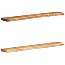 vidaXL 2 darab tömör akácfa fali polc 100x20x3,5 cm