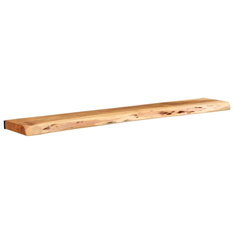 vidaXL 2 darab tömör akácfa fali polc 100x20x3,5 cm