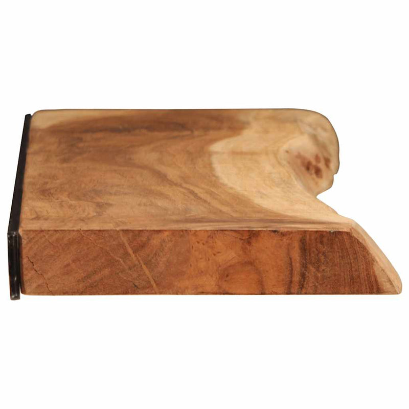 vidaXL 2 darab tömör akácfa fali polc 100x20x3,5 cm