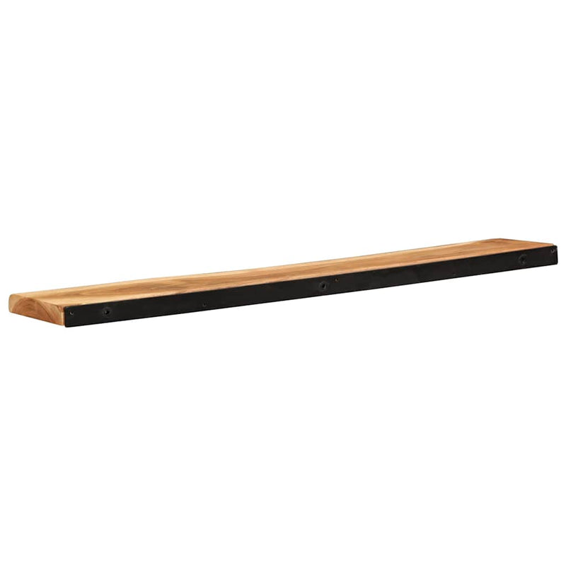 vidaXL 2 darab tömör akácfa fali polc 100x20x3,5 cm