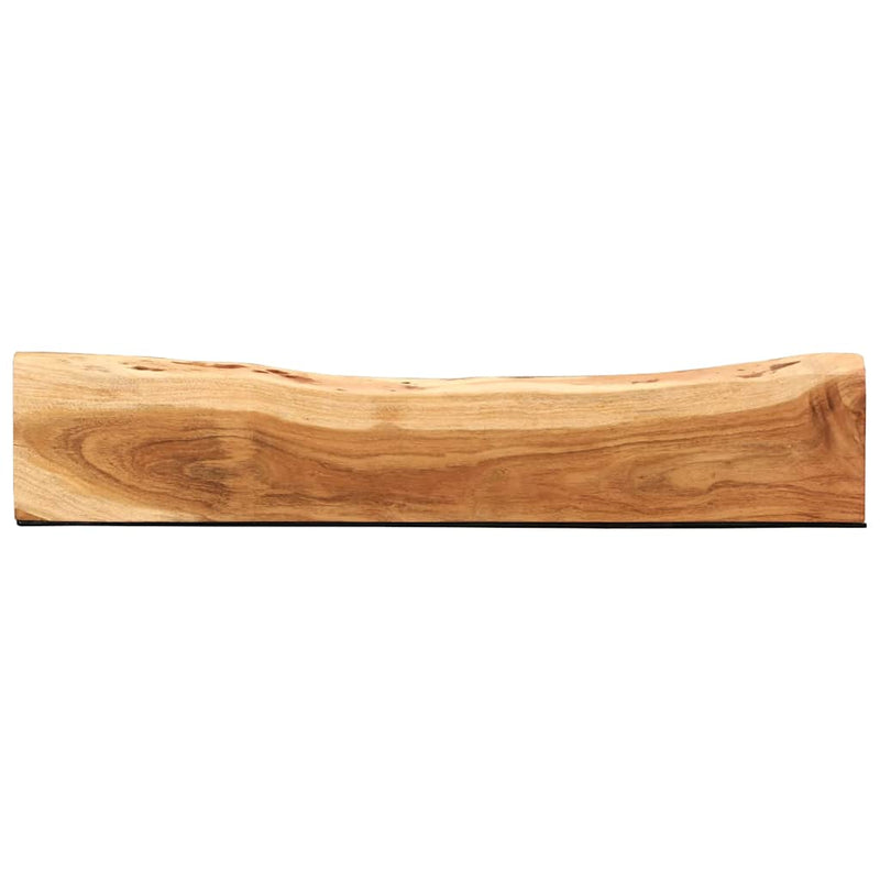 vidaXL 2 darab tömör akácfa fali polc 100x20x3,5 cm