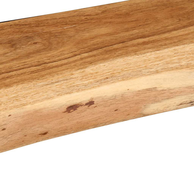 vidaXL 2 darab tömör akácfa fali polc 100x20x3,5 cm