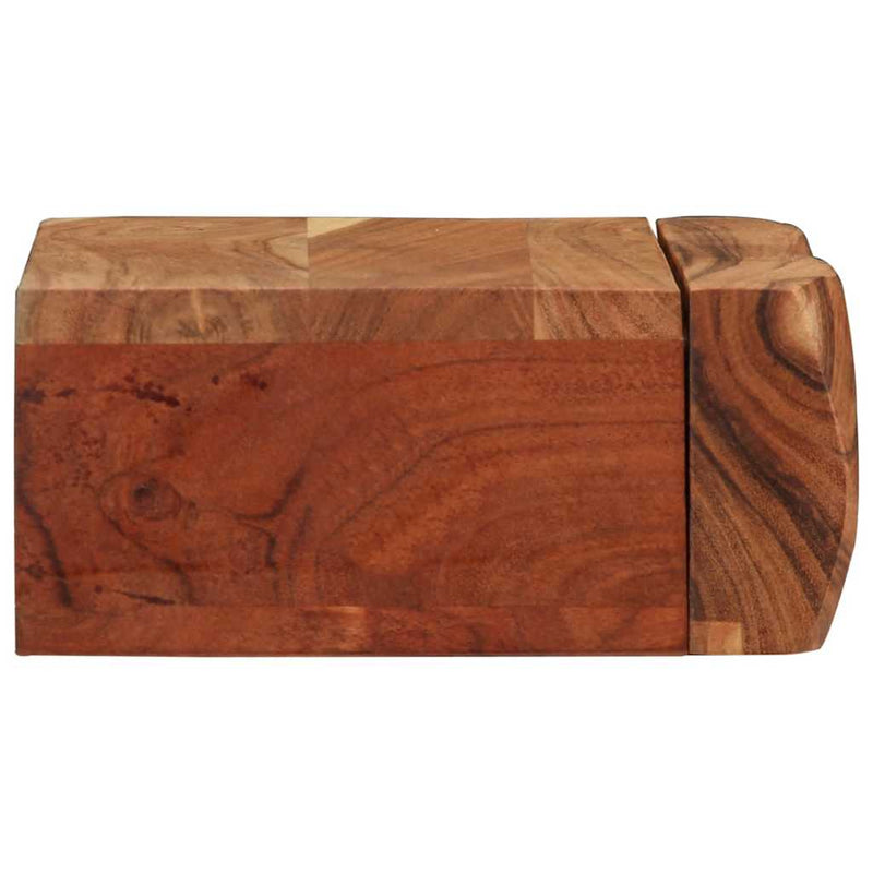 vidaXL 2 darab tömör akácfa fali polc 30x17x8 cm
