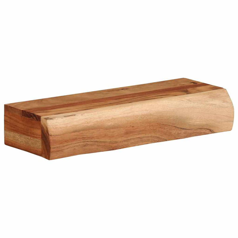 vidaXL 2 darab tömör akácfa fali polc 40x17x8 cm