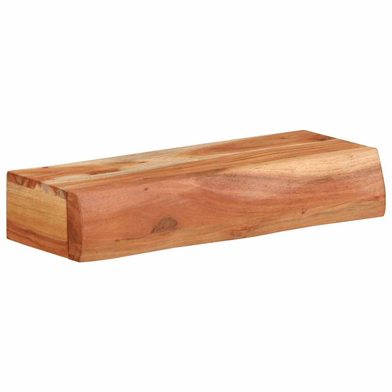 vidaXL 2 darab tömör akácfa fali polc 40x17x8 cm