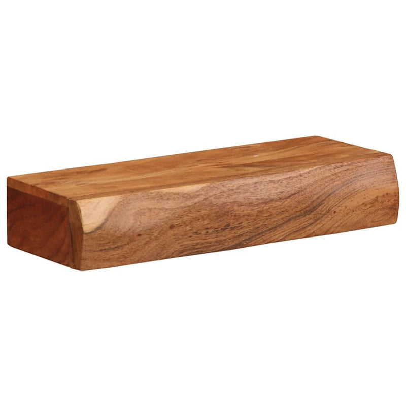 vidaXL 2 darab tömör akácfa fali polc 40x17x8 cm