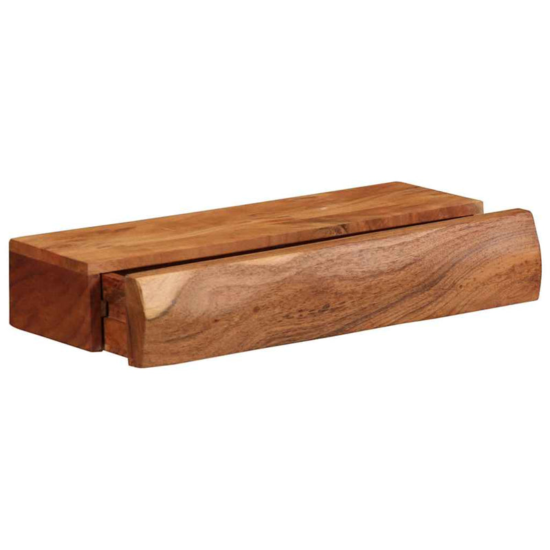 vidaXL 2 darab tömör akácfa fali polc 40x17x8 cm