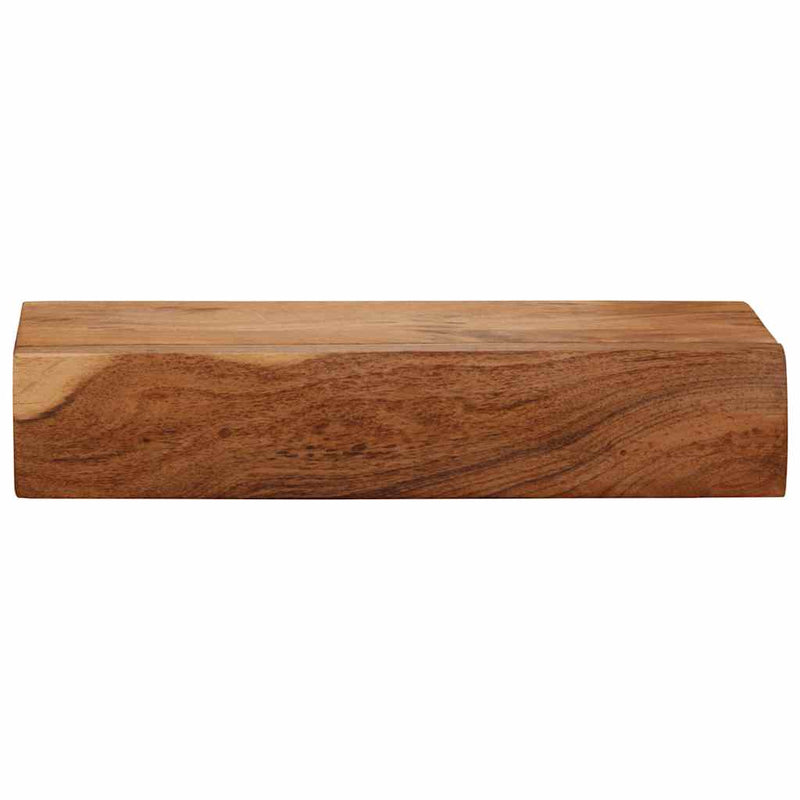 vidaXL 2 darab tömör akácfa fali polc 40x17x8 cm
