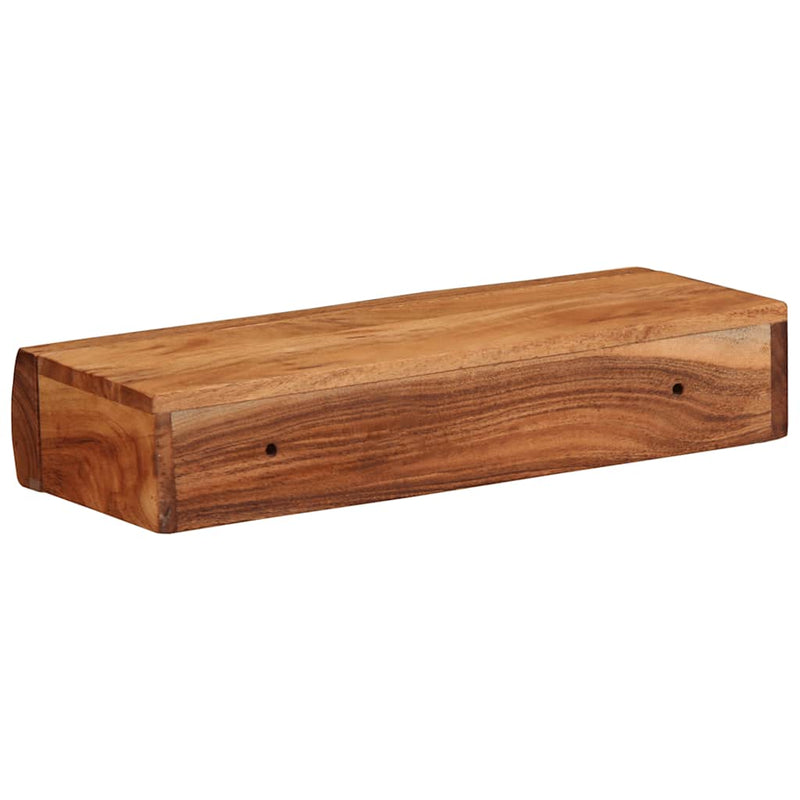 vidaXL 2 darab tömör akácfa fali polc 40x17x8 cm