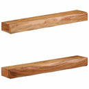 vidaXL 2 db tömör akácfa fali polc 80 x 17 x 8 cm