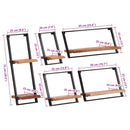 vidaXL 5 darab tömör akácfa fali polc