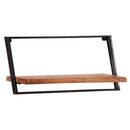 vidaXL 5 darab tömör akácfa fali polc