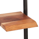 vidaXL 5 darab tömör akácfa fali polc