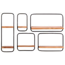 vidaXL 5 darab tömör akácfa fali polc