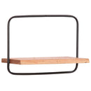 vidaXL 5 darab tömör akácfa fali polc