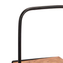 vidaXL 5 darab tömör akácfa fali polc