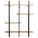 vidaXL fali polc 90x20x116,5 cm tömör nyersfa Mango