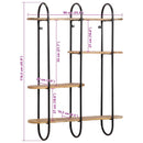 vidaXL fali polc 90x20x116,5 cm tömör nyersfa Mango