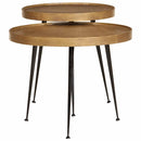 vidaXL 2 db arany színű szerelt fa dohányzóasztal