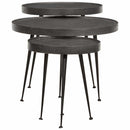 vidaXL 3 db fekete szerelt fa dohányzóasztal