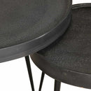 vidaXL 3 db fekete szerelt fa dohányzóasztal