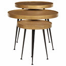 vidaXL 3 db arany színű szerelt fa dohányzóasztal