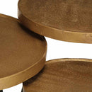 vidaXL 3 db arany színű szerelt fa dohányzóasztal