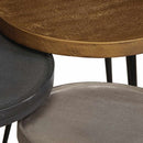 vidaXL 3 db többszínű szerelt fa dohányzóasztal