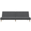 vidaXL kétszemélyes világosszürke szövet kanapéágy