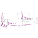 vidaXL kétszemélyes világosszürke szövet kanapéágy