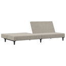 vidaXL kétszemélyes világosszürke bársony kanapéágy