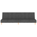 vidaXL kétszemélyes sötétszürke szövet kanapéágy
