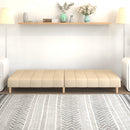 vidaXL kétszemélyes krémszínű szövet kanapéágy