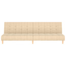 vidaXL kétszemélyes krémszínű szövet kanapéágy