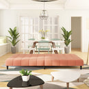 vidaXL kétszemélyes rózsaszín bársony kanapéágy