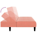 vidaXL kétszemélyes rózsaszín bársony kanapéágy