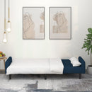 vidaXL kétszemélyes kék bársony kanapéágy