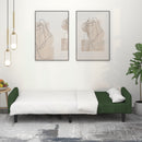 vidaXL kétszemélyes sötétzöld bársony kanapéágy