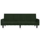 vidaXL kétszemélyes sötétzöld bársony kanapéágy