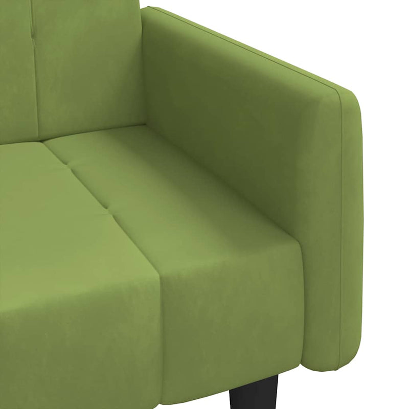 vidaXL kétszemélyes világoszöld bársony kanapéágy
