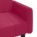 vidaXL kétszemélyes bordó bársony kanapéágy