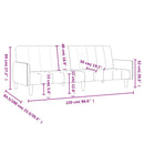 vidaXL kétszemélyes bordó bársony kanapéágy