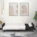 vidaXL kétszemélyes fekete bársony kanapéágy