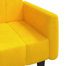 vidaXL kétszemélyes sárga bársony kanapéágy